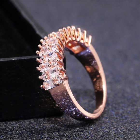 🎀 Fashion Beautiful Gems Full Around Zircon Eternity Rings for Women, PD162 - Picture 5 of 12